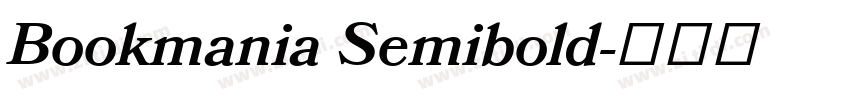 Bookmania Semibold字体转换